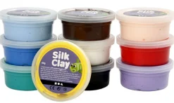 New Creativ Company Silk Clay 10 x 40 gr. - Basisfarver