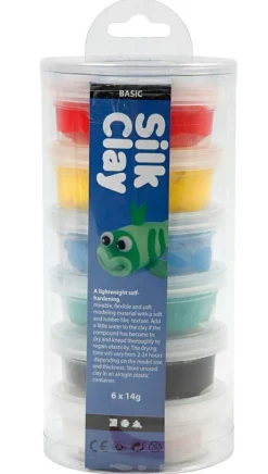 Clearance Creativ Company Silk Clay 6 x14 gr. - Basisfarver