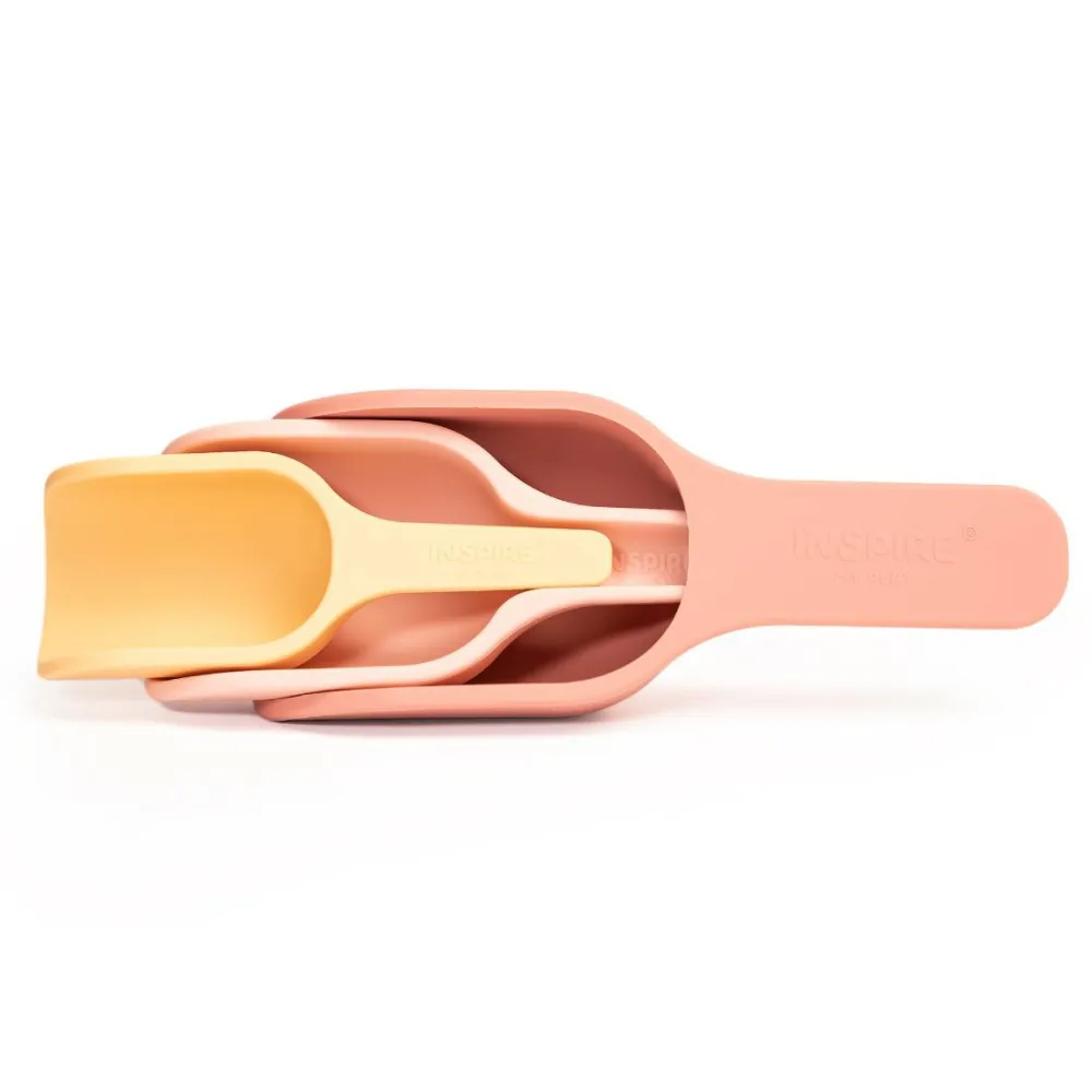 New Inspire My Play Skovl til sanseleg - Koral, 3 stk