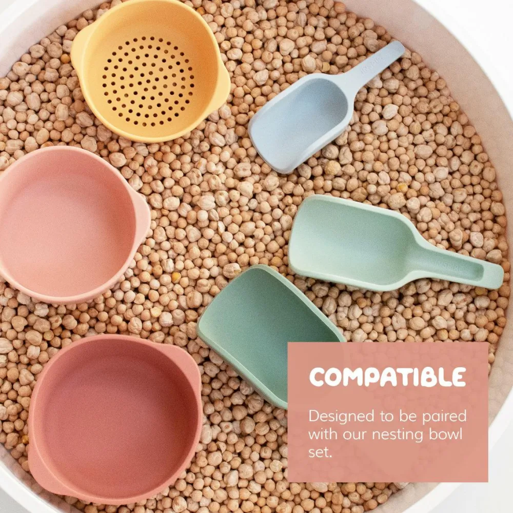 New Inspire My Play Skovl til sanseleg - Koral, 3 stk