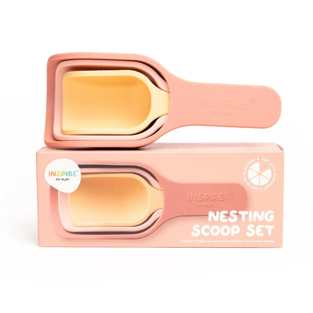 New Inspire My Play Skovl til sanseleg - Koral, 3 stk