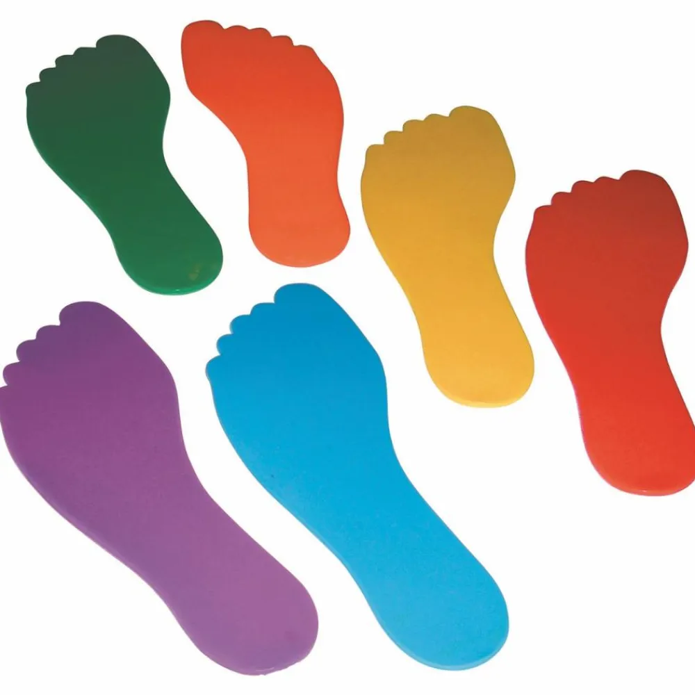 Online Spordas Skridsikre markører til gulv - Fødder, 6 stk