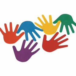 New Spordas Skridsikre markører til gulv - Hænder, 6 stk