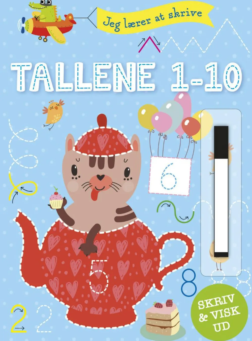 Forlaget Bolden Skriv og visk ud: Jeg lærer at skrive tallene 1-10