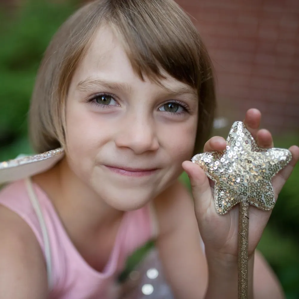 Outlet Great Pretenders Skørt & vinger - Guldpailletter, str. 3-6 år