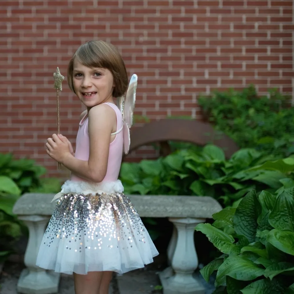 Outlet Great Pretenders Skørt & vinger - Guldpailletter, str. 3-6 år