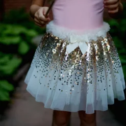 Outlet Great Pretenders Skørt & vinger - Guldpailletter, str. 3-6 år