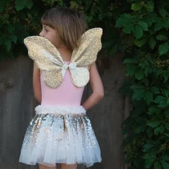 Outlet Great Pretenders Skørt & vinger - Guldpailletter, str. 3-6 år