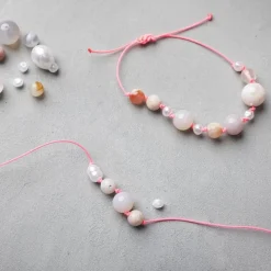 Clearance Creativ Company Smykke startsæt - Agater, sort/pink/hvid