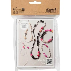 Clearance Creativ Company Smykke startsæt - Agater, sort/pink/hvid