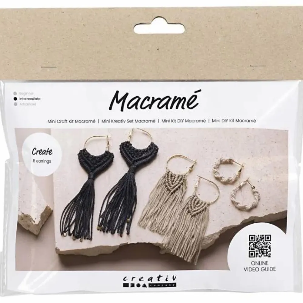 Best Creativ Company Smykkekit - Macramé øreringe, 3 par