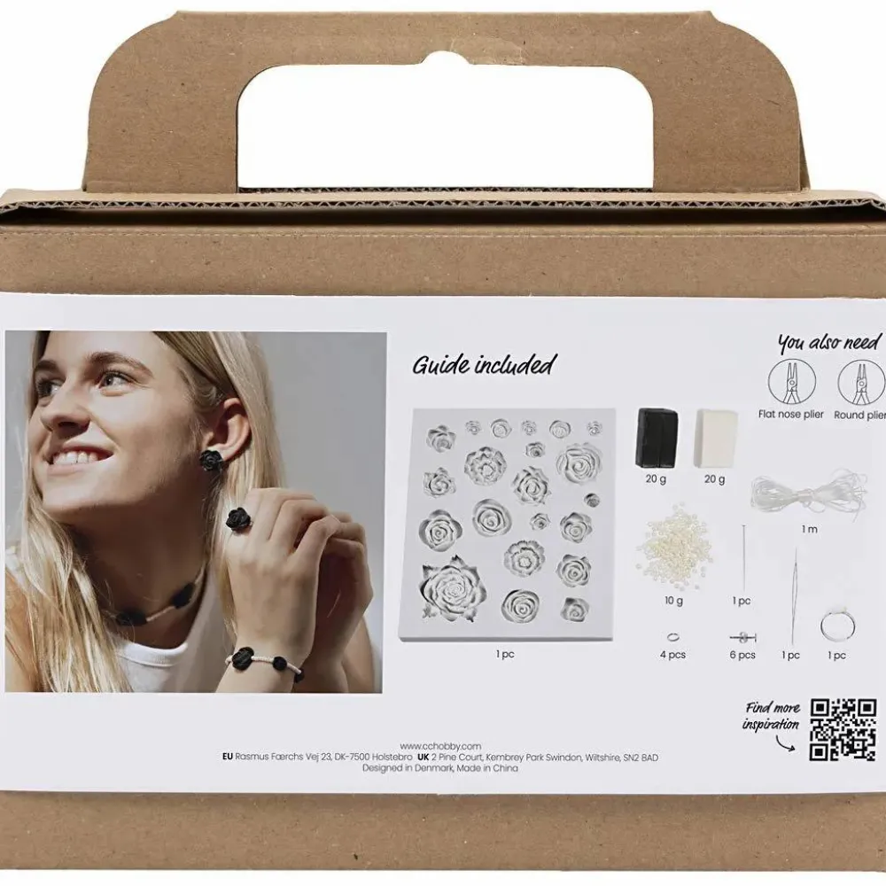 Discount Creativ Company Smykkekit - Rose-smykker (sort/hvid)
