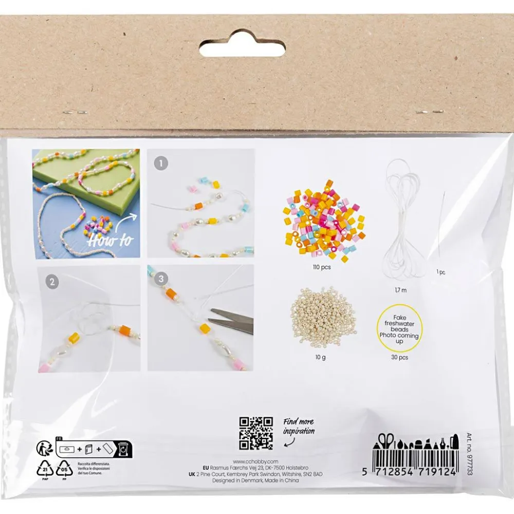 Discount Creativ Company Smykkekit mini - Rocaiperler og rørperler