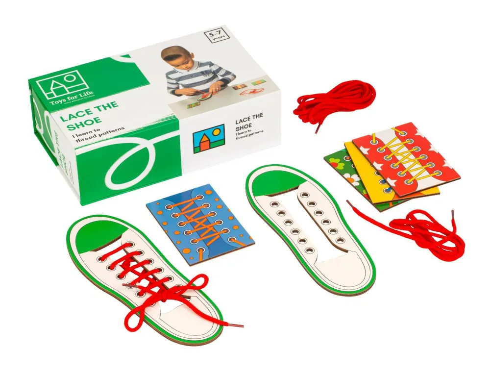 Outlet Toys for Life Snør sko på 4 måder - Styrk finmotorikken