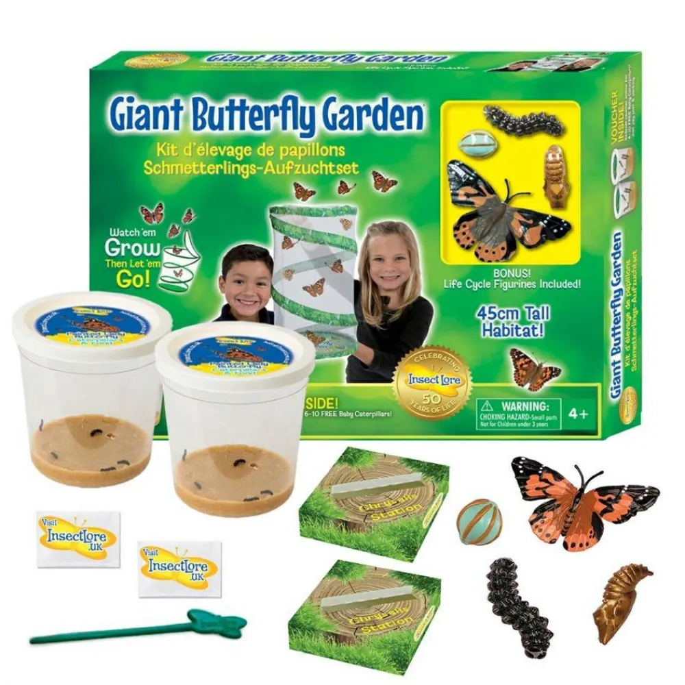InsectLore Sommerfuglehave læringssæt m. 10 larver