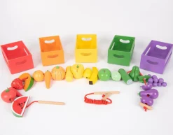 Discount tickit® Sorter i kasser - Grøntsager og frugter