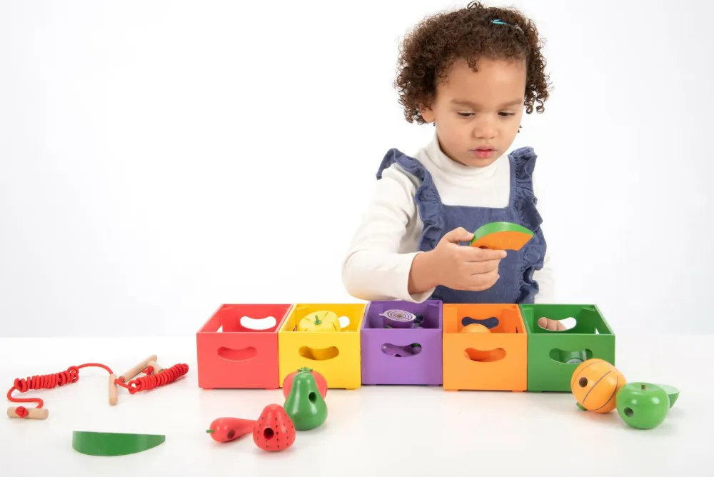 Discount tickit® Sorter i kasser - Grøntsager og frugter