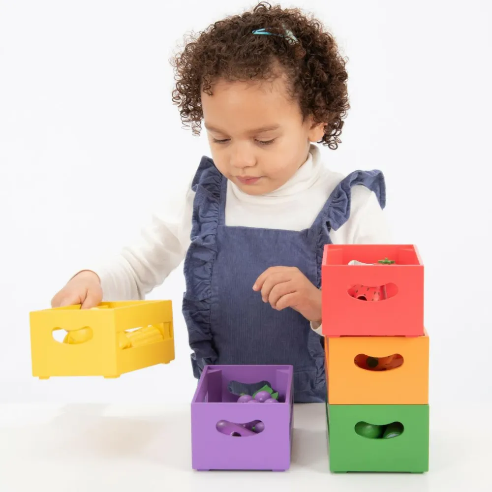 Discount tickit® Sorter i kasser - Grøntsager og frugter