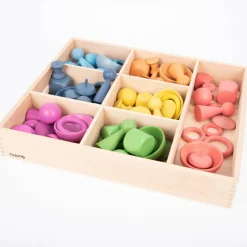 Hot tickit® Sorteringsbakke af træ, 7 rum