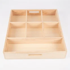 Hot tickit® Sorteringsbakke af træ, 7 rum