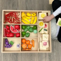 Hot tickit® Sorteringsbakke af træ, 7 rum