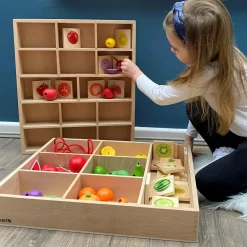 Hot tickit® Sorteringsbakke af træ, 7 rum