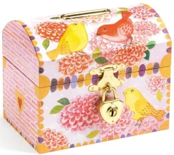 Sale Djeco Sparebøsse - Kiste med fugle og hængelås