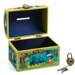 Online Djeco Sparebøsse med hængelås - Dinosaurer