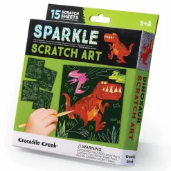 Clearance Crocodile Creek Sparkle Scratch Art - Dinosaurer