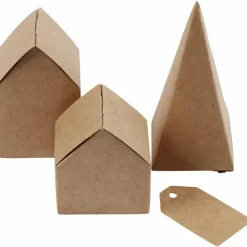 Best Creativ Company Sæt m. udstansede huse og træer, 24 stk