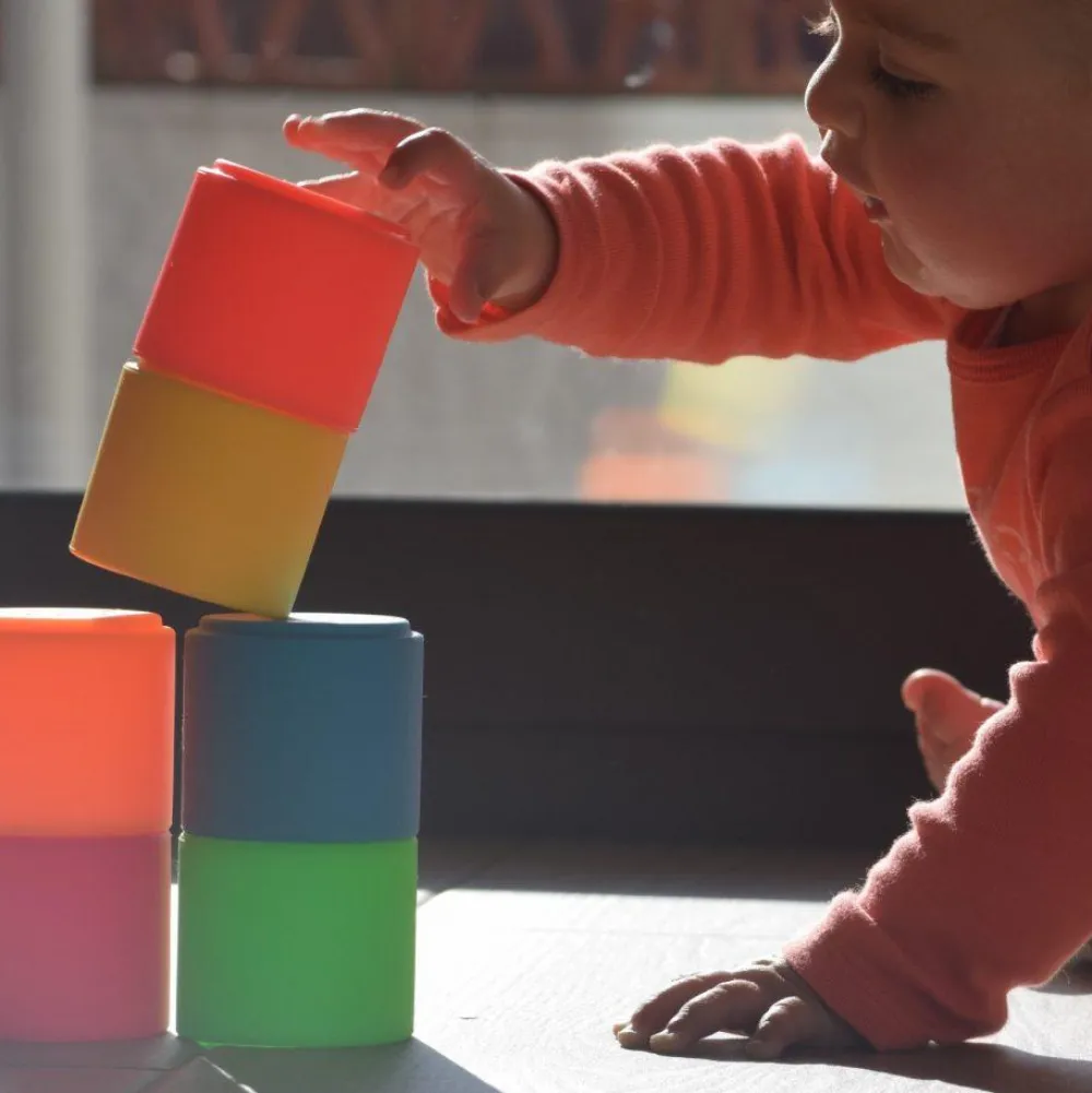 Sale Dëna Stablekopper i silikone - Neon, 6 stk