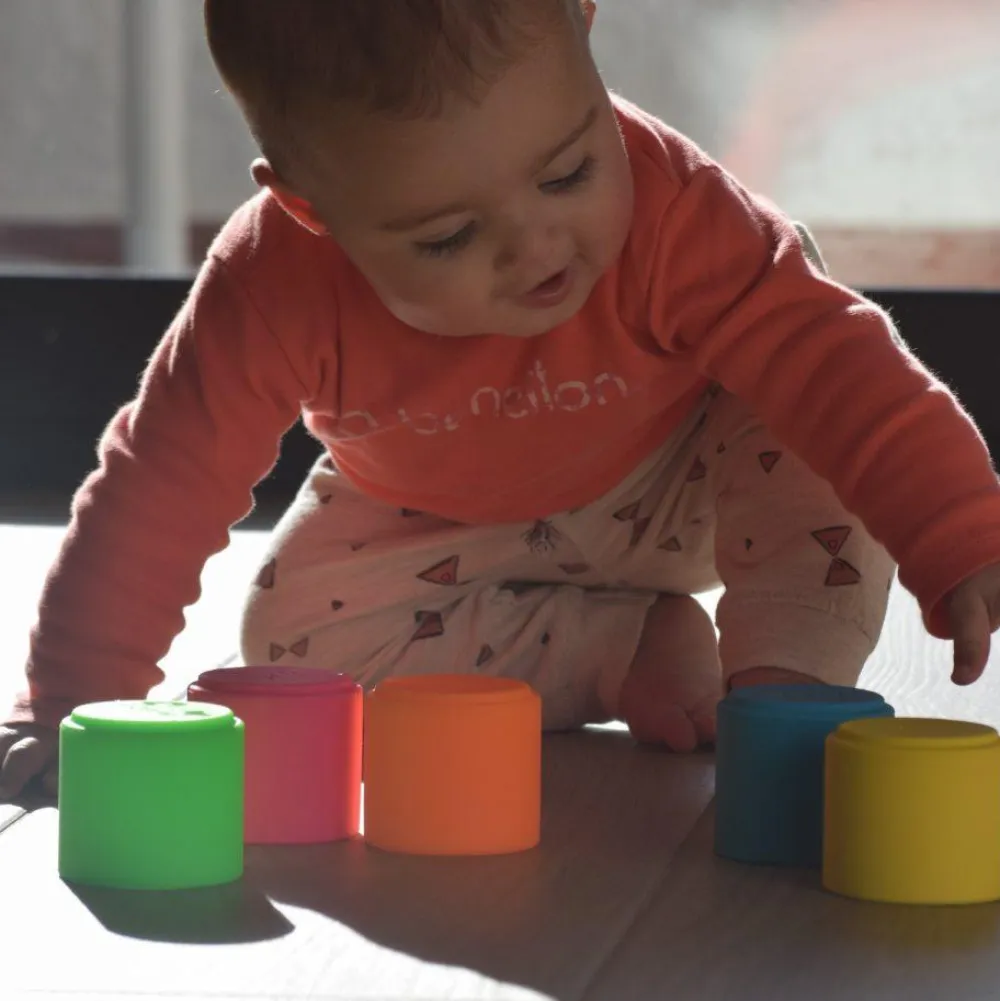 Sale Dëna Stablekopper i silikone - Neon, 6 stk