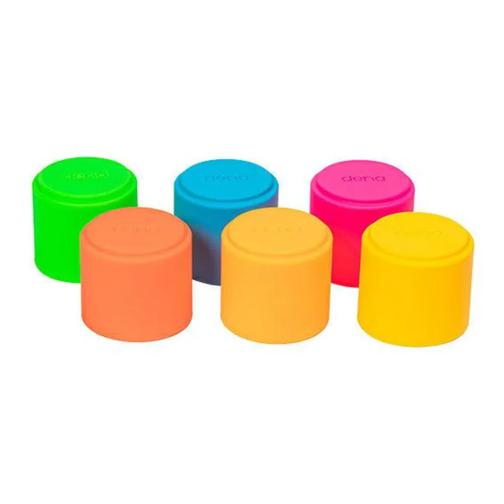 Sale Dëna Stablekopper i silikone - Neon, 6 stk