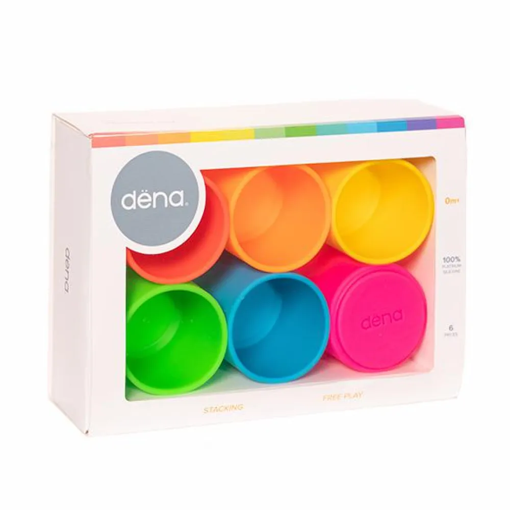 Sale Dëna Stablekopper i silikone - Neon, 6 stk