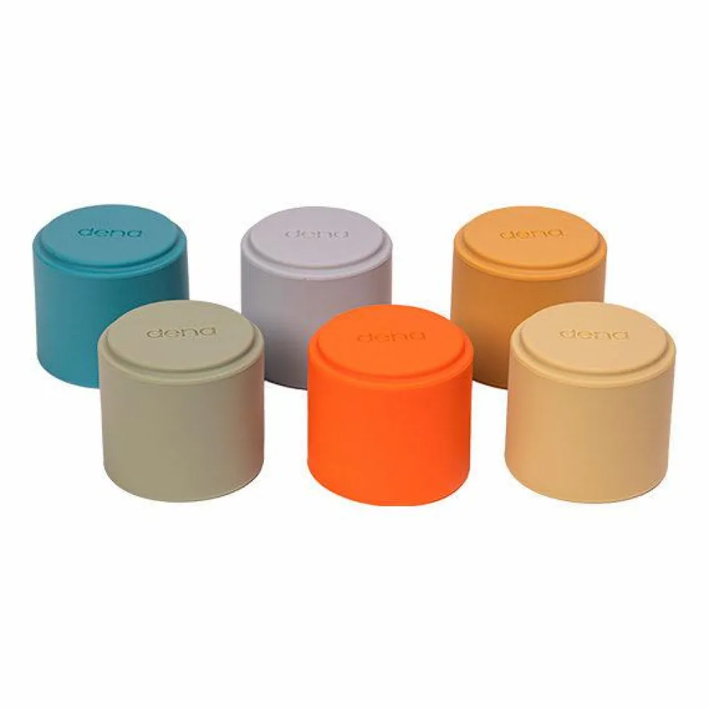 Best Dëna Stablekopper i silikone - Natur, 6 stk