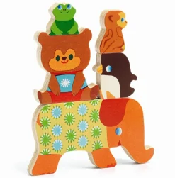 Clearance Djeco Stablepuslespil med 5 brikker - Woodypile