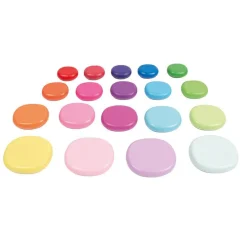 Stablesten af træ - Regnbuefarver, 20 stk