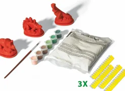 SES Creative Støb & Mal - Dinosaurer, 3 forskellige