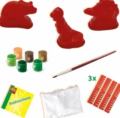 SES Creative Støb & Mal - Dinosaurer, 3 forskellige