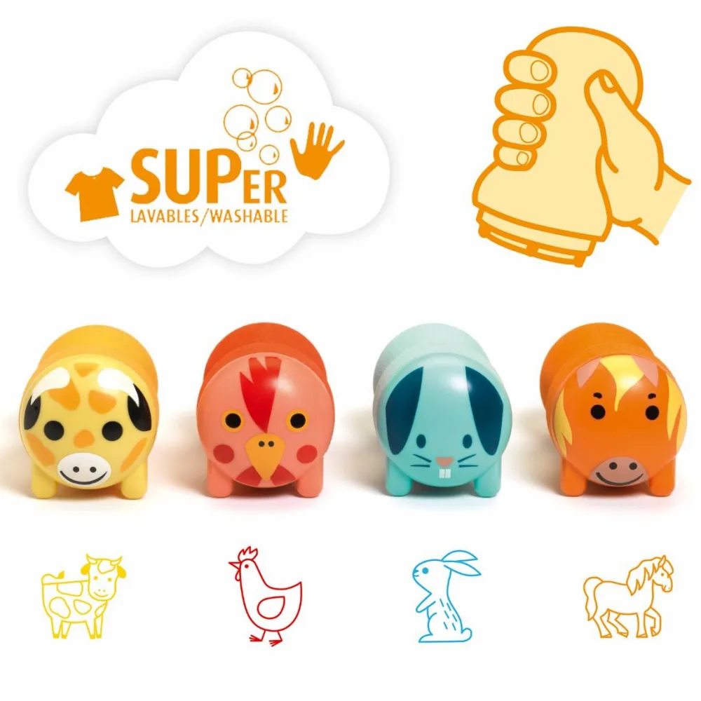 New Djeco Stempler til de små - Bondegård (fra 18 mdr)