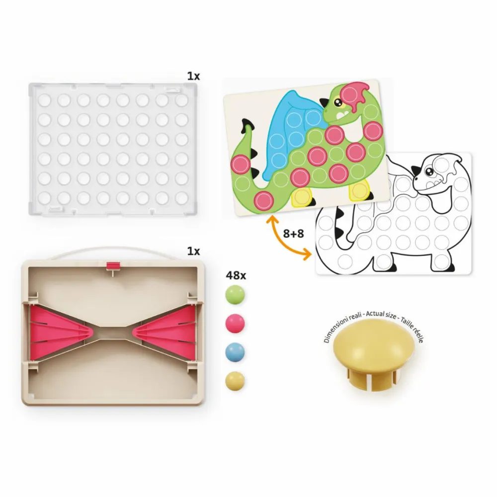 New Quercetti Stiftmosaik - FantaColor Junior Pastel, 58 stk