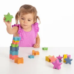 Sale tickit® Stjerner af træ - Regnbue, 21 stk