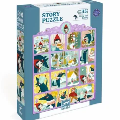 Clearance Djeco Story puslespil m. 35 brikker - Rødhætte