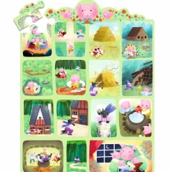 Best Djeco Story puslespil m. 35 brikker - De 3 små grise