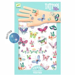 Sale Djeco Tatoveringer, Glitter - Sommerfugle