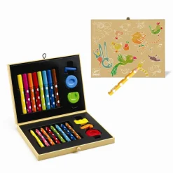 Best Djeco Tegnekuffert til de små - 22 dele