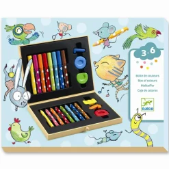 Best Djeco Tegnekuffert til de små - 22 dele