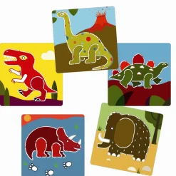 Sale Djeco Tegneskabeloner - Dinosaurer, 5 stk