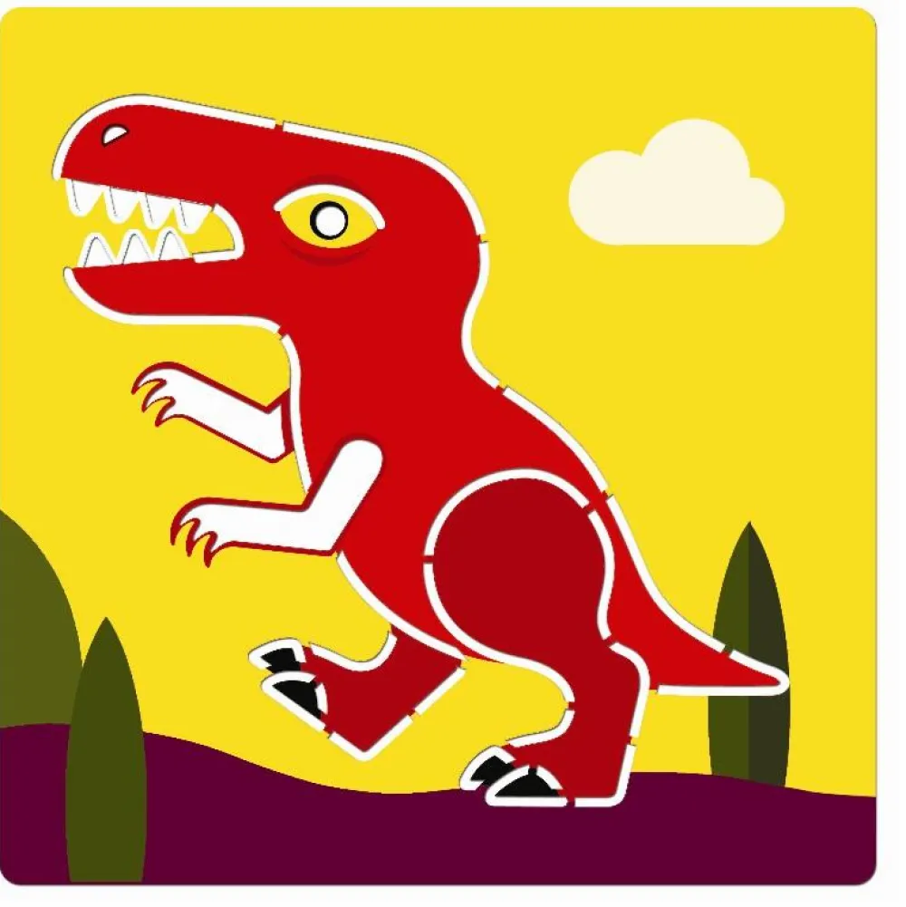 Sale Djeco Tegneskabeloner - Dinosaurer, 5 stk
