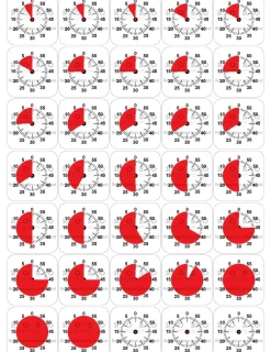 Online Time Timer - Magnetiske piktogrammer, Tid